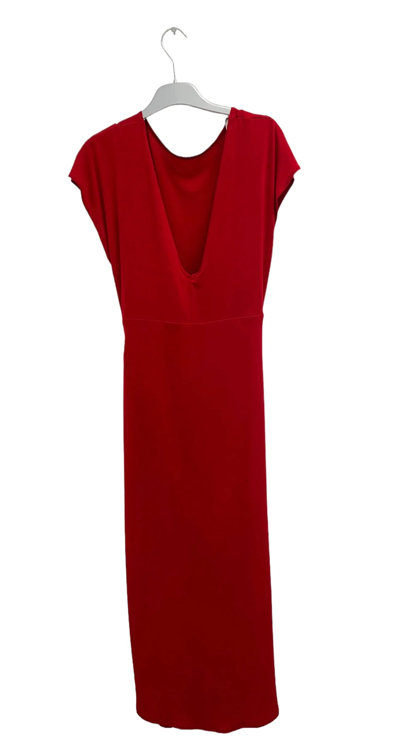 4-A1158 Terry Red Slinky Rouched Dress