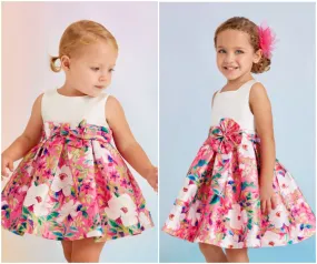 Abel & Lula Strawberry Flowers Mikado Dress