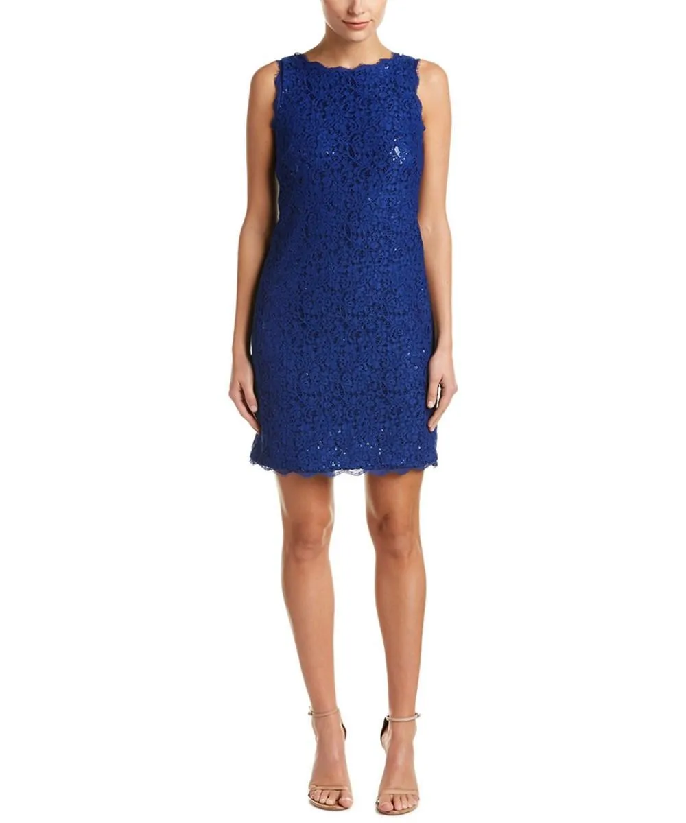 Adrianna Papell - 41929990 Sleeveless Embellished Lace Sheath Dress