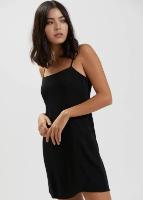 Afends Lola Recycled Mini Dress Black