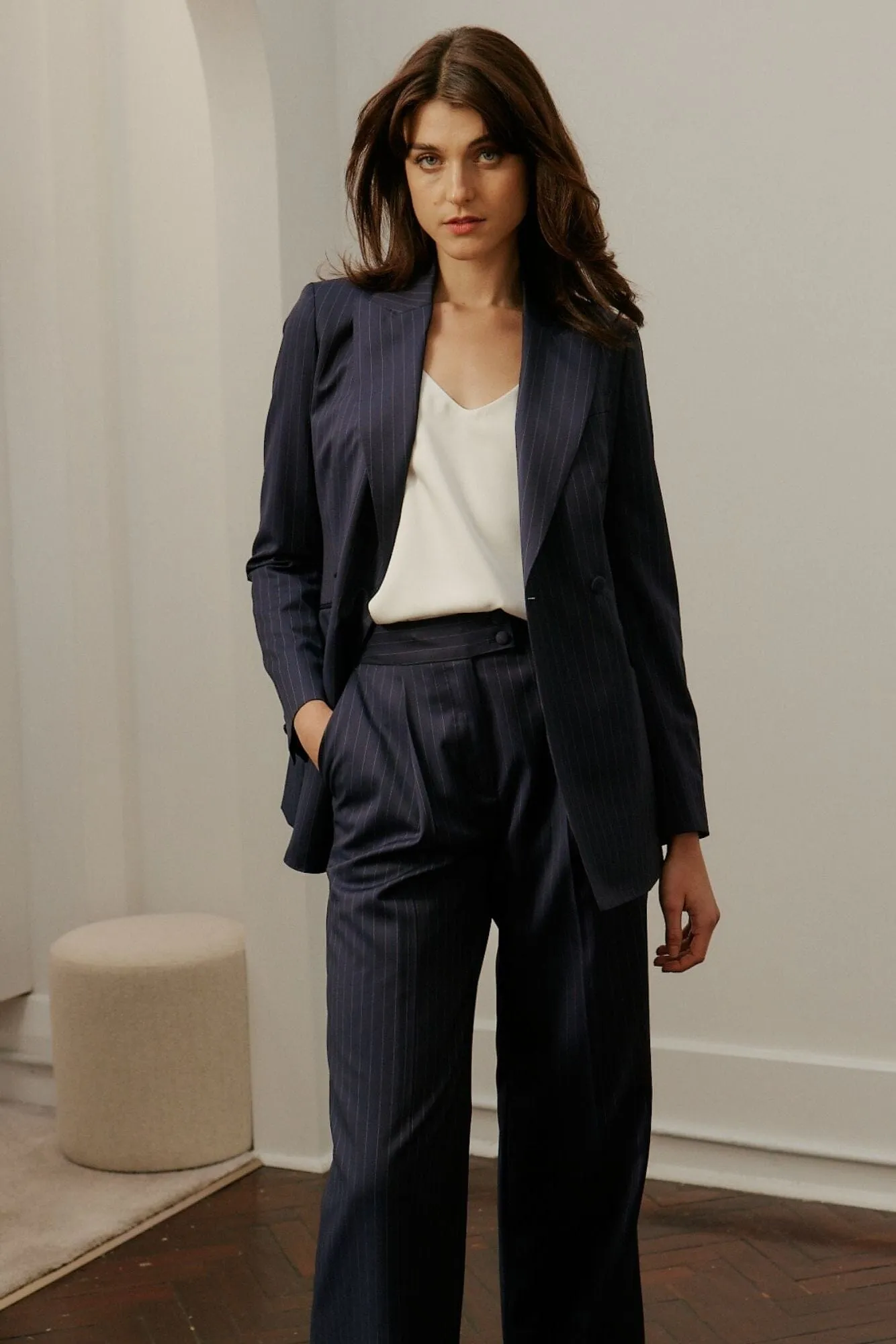 Alexis DB x Florence Suit - Navy Pin Stripe