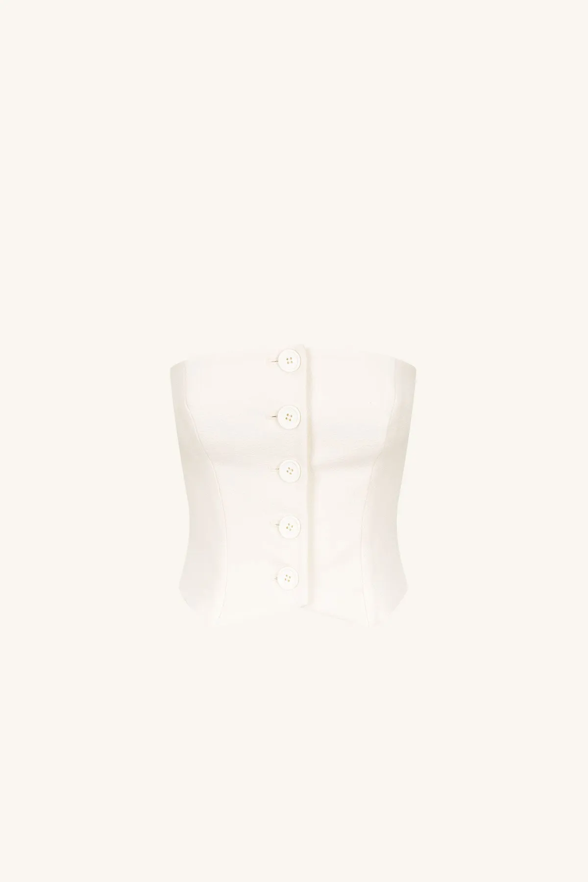 AMURA BUTTON UP BODICE - CREAM