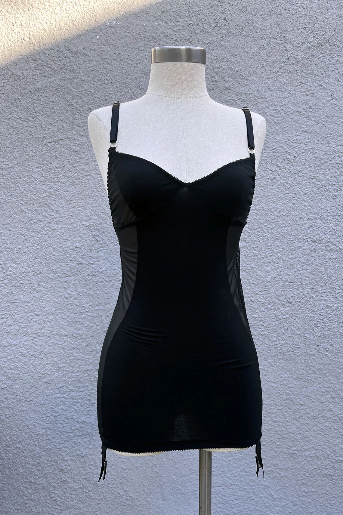 BACK IN STOCK! Midheaven Garter Slip Dress in Black