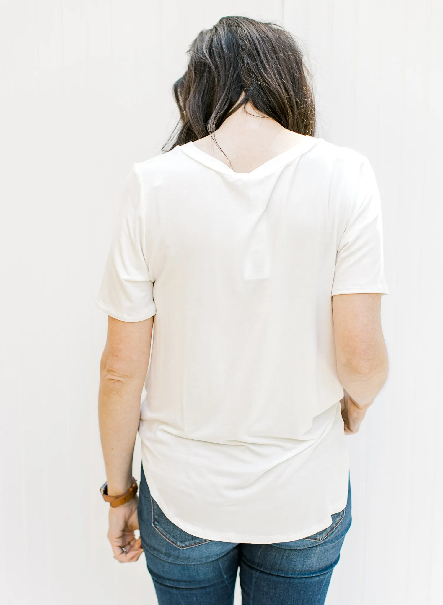 Back to Basics V-Neck Tee in Ivory