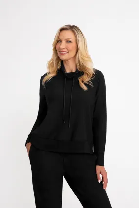 Bamboo Fleece Sweatshirt Long Sleeve | Black