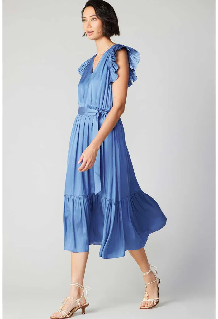 Bergen Midi Dress-Dusty Blue