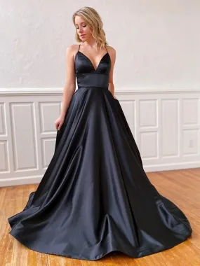 Black Prom Dresses Long, Evening Dress ,Winter Formal Dress, Pageant Dance Dresses, Back To School Party Gown, PC0582