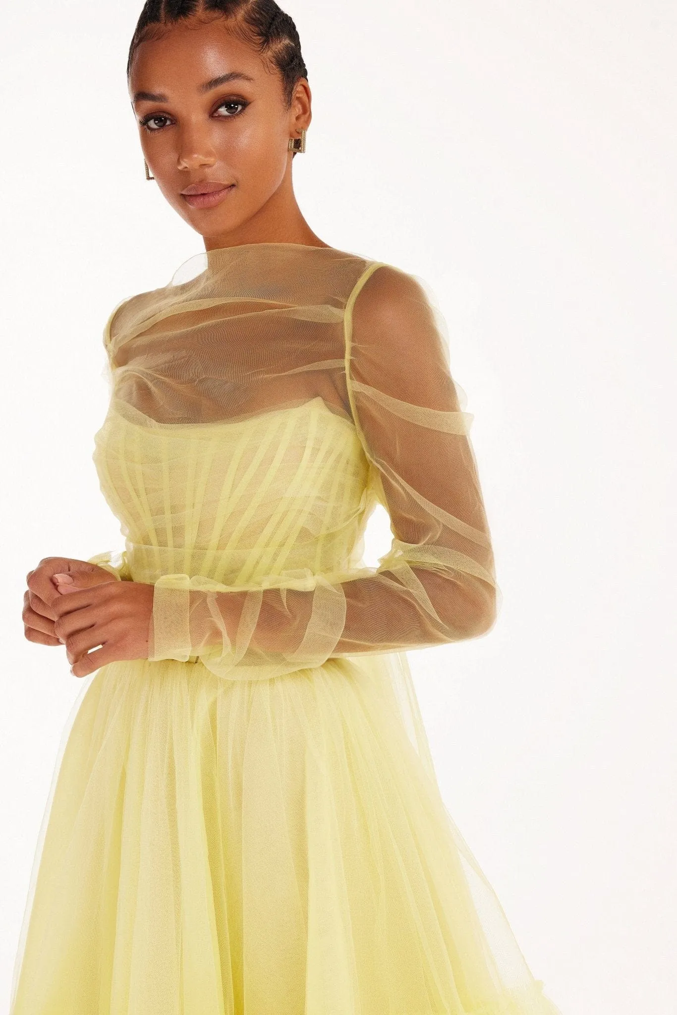 Bright Yellow tulle dress