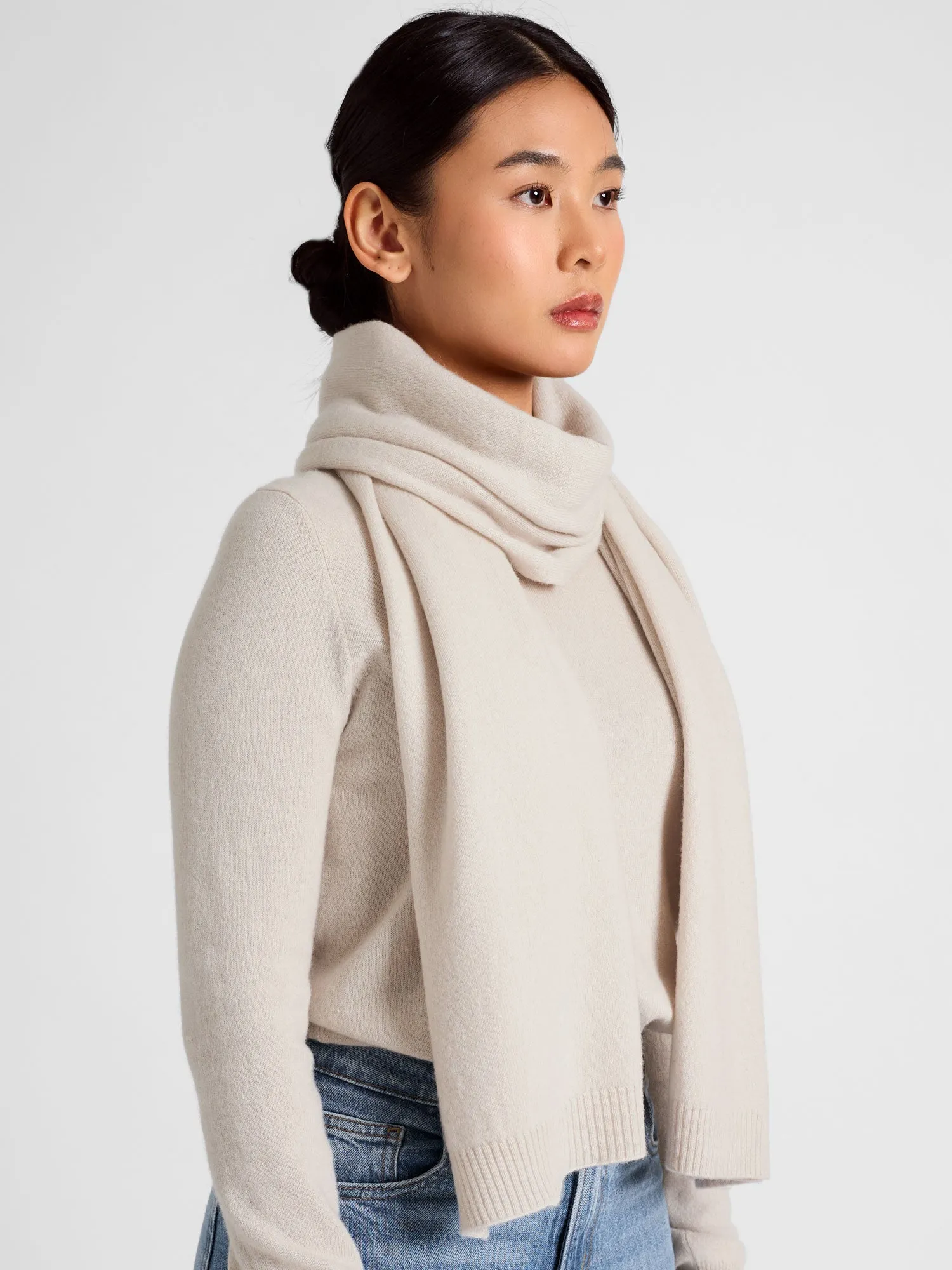 Cashmere scarf "Urban" - cream