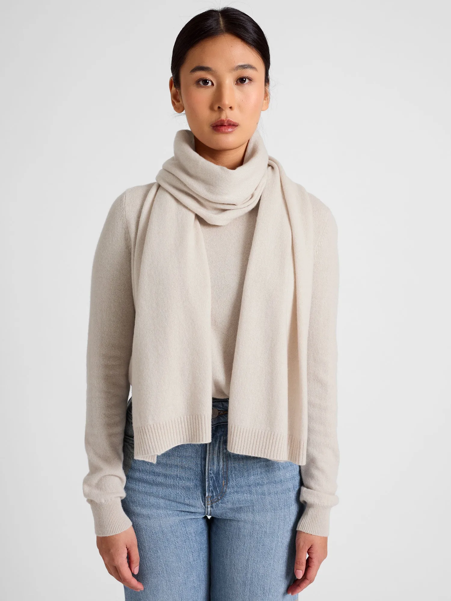 Cashmere scarf "Urban" - cream