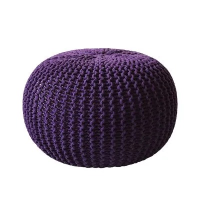 Chunky Knit Pouf