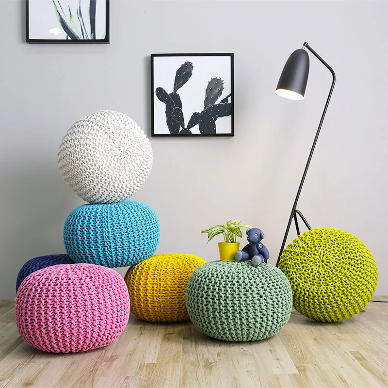 Chunky Knit Pouf