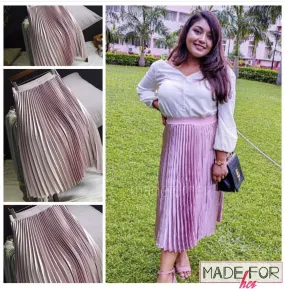 Client Shatabdi In Our Luxury Pleated Skirt