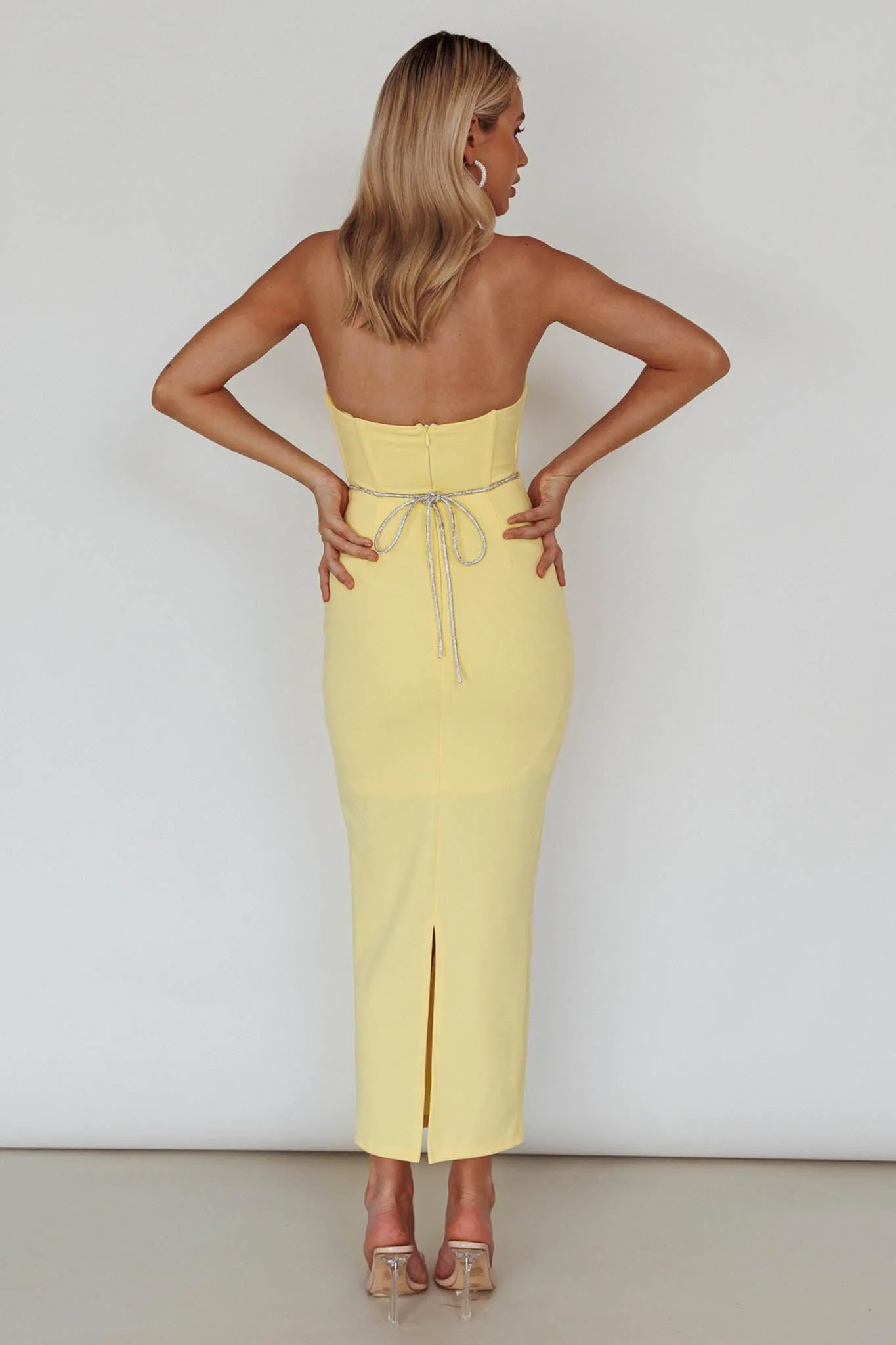 Diamonds Midi Dress - Yellow