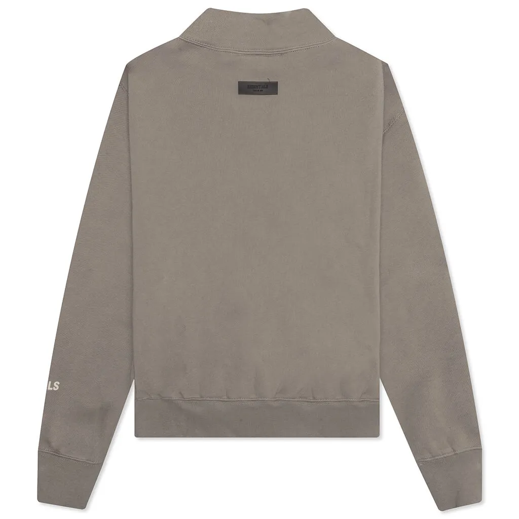 Essentials Kid's Mockneck - Desert Taupe