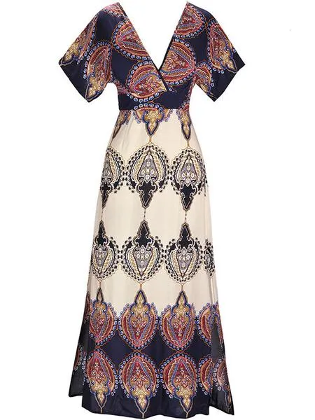 Go With the Low Printed Maxi Dress