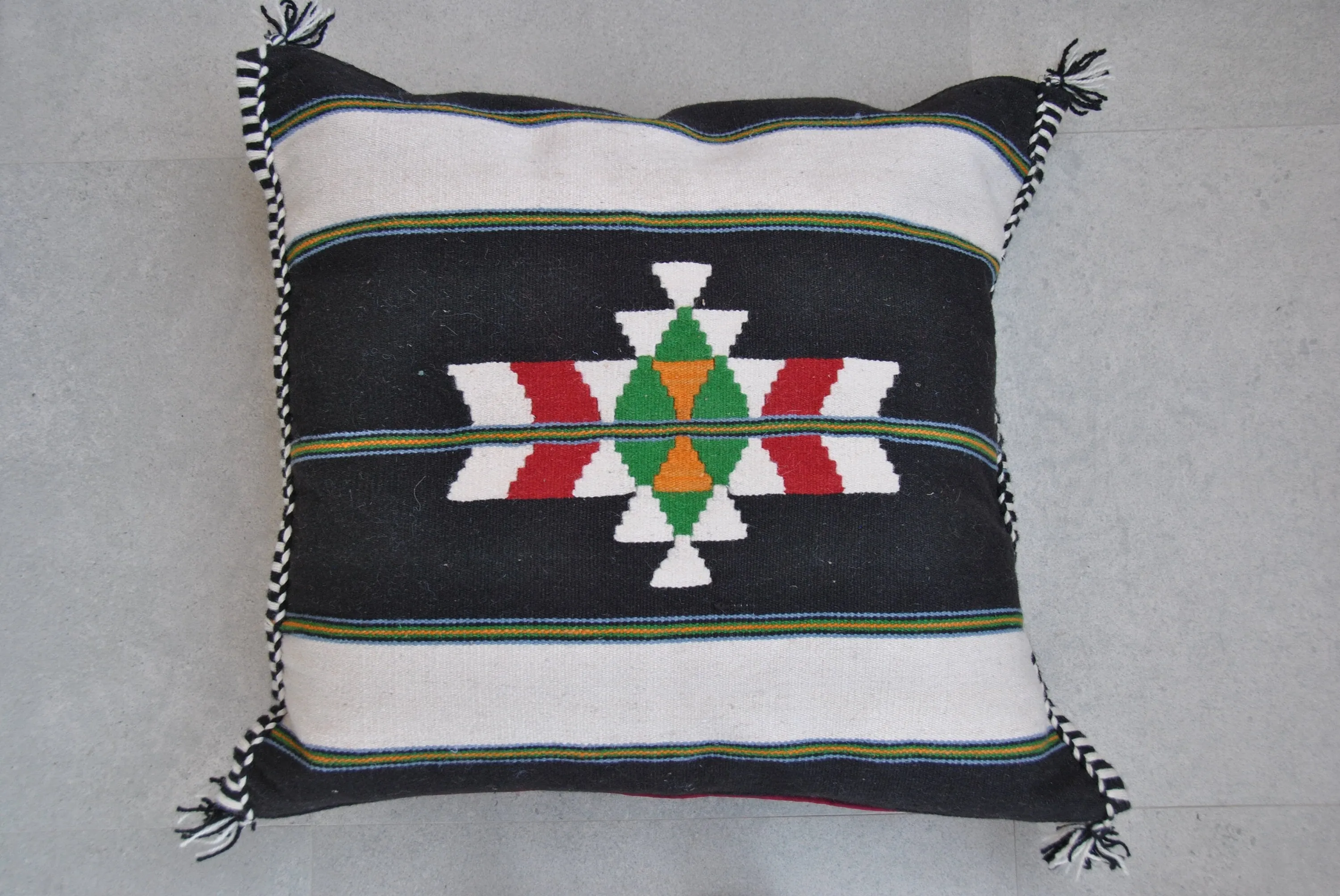 Handmade Large Pillow case, Bedouin Floor pillow pouf,  wool