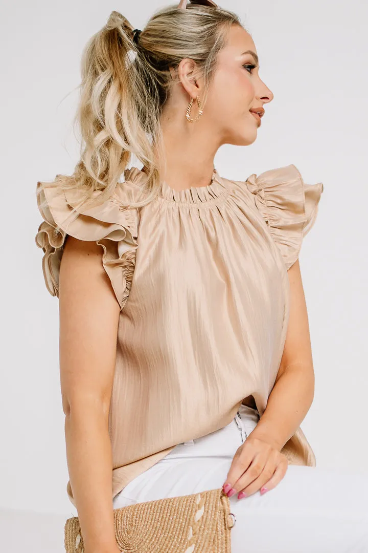 Heart Flutters Ruffle Sleeve Top