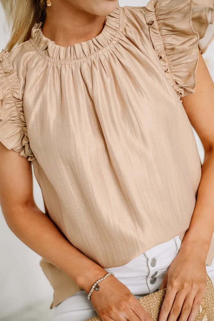 Heart Flutters Ruffle Sleeve Top