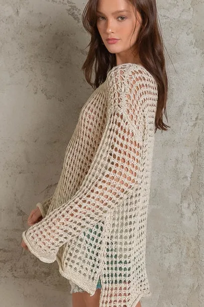 Kami Crochet  Boat Neck Top