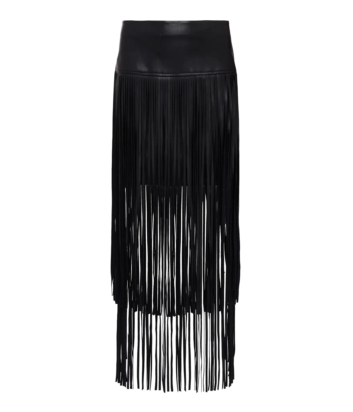 Karolina Fringe Skirt in Black