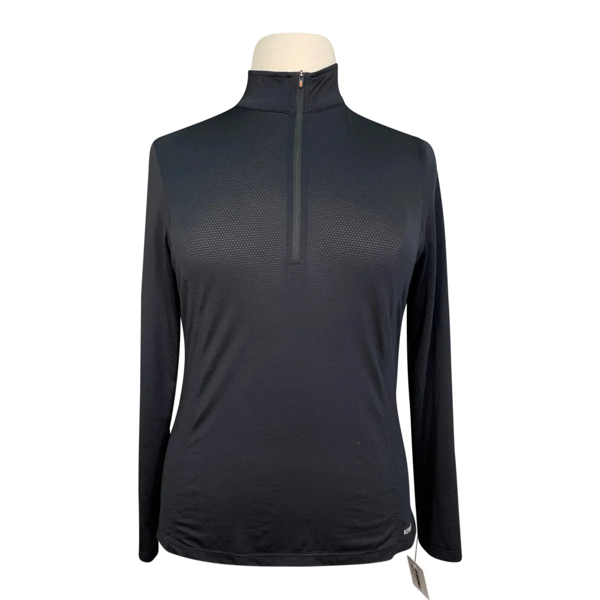 Kerrits 'Ice Fil Lite' Long Sleeve Sun Shirt in Black - Women's Large