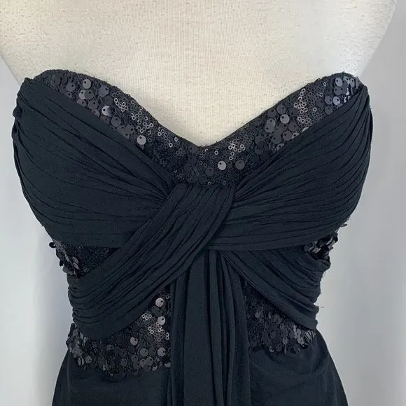 Kurt Thomas NWT Black Beaded Strapless Dress