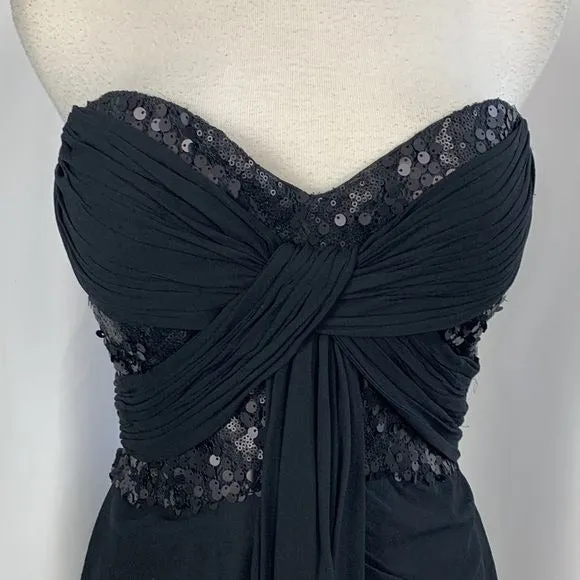 Kurt Thomas NWT Black Beaded Strapless Dress