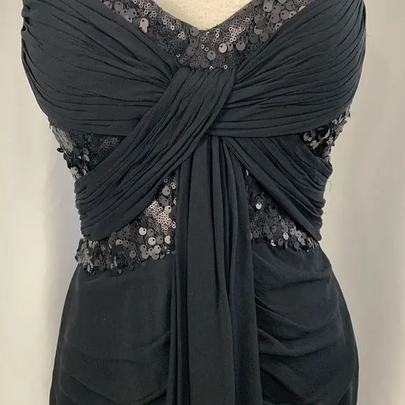 Kurt Thomas NWT Black Beaded Strapless Dress