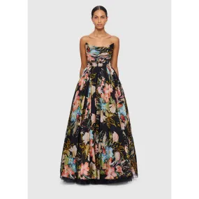 Leo Lin Rania Bustier Gown - Opulent Print in Mystic