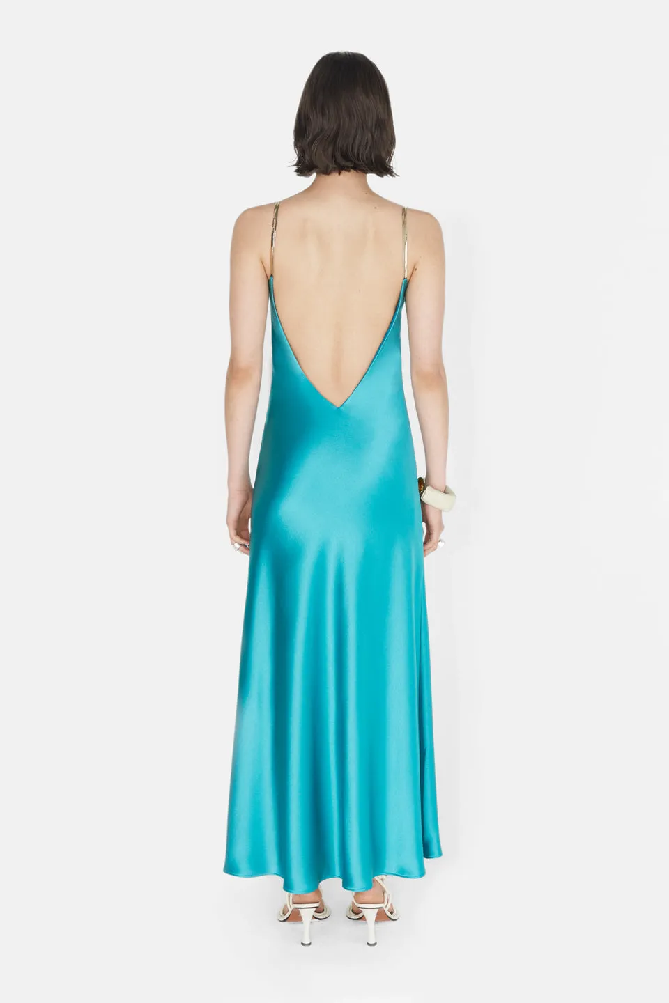 Liquid Chain Slip Dress - Lagoon