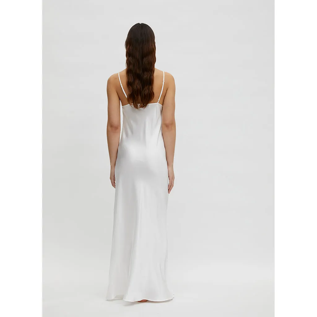 Maison Essentiele Lace 90 It Girl Maxi Slip Off White