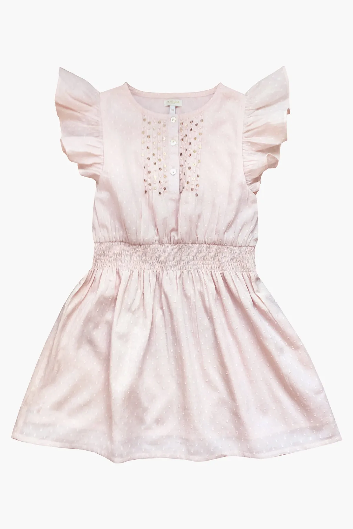 Moon Paris Cora Girls Dress - Plumetis