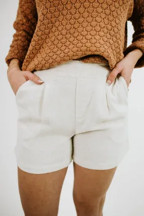 No Surprises Linen Pleated Shorts