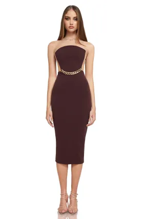 Nookie Scandal Midi Dress - Chocolate