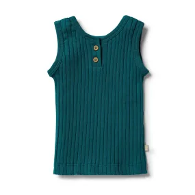 Organic Rib Tank - Bottle Green