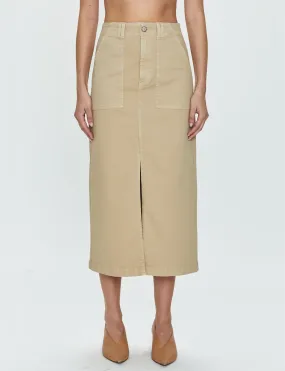 Pamela Utility Midi Skirt, Latte