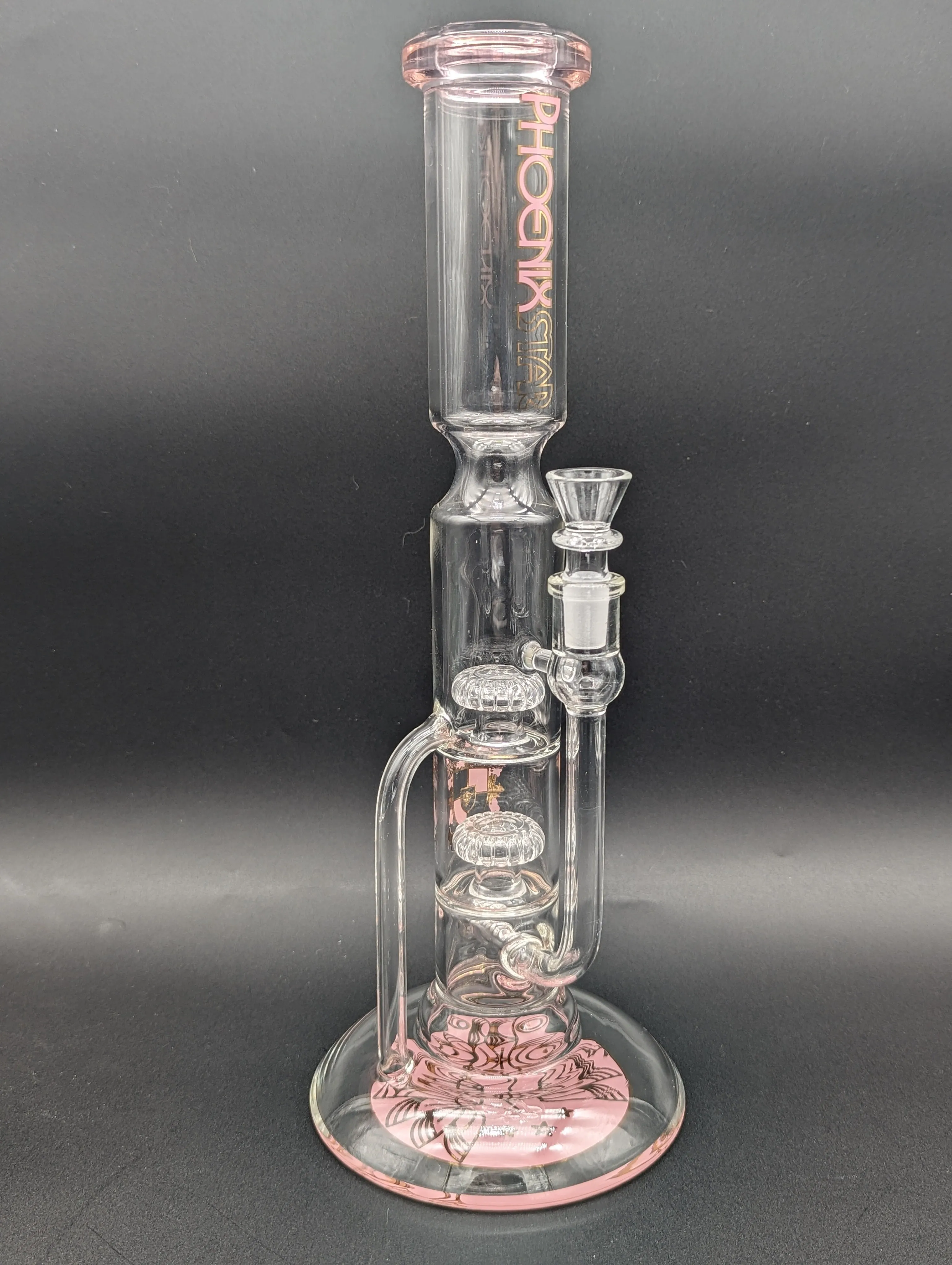 Phoenix Triple Perc Recycler Straight Tube Bong 14