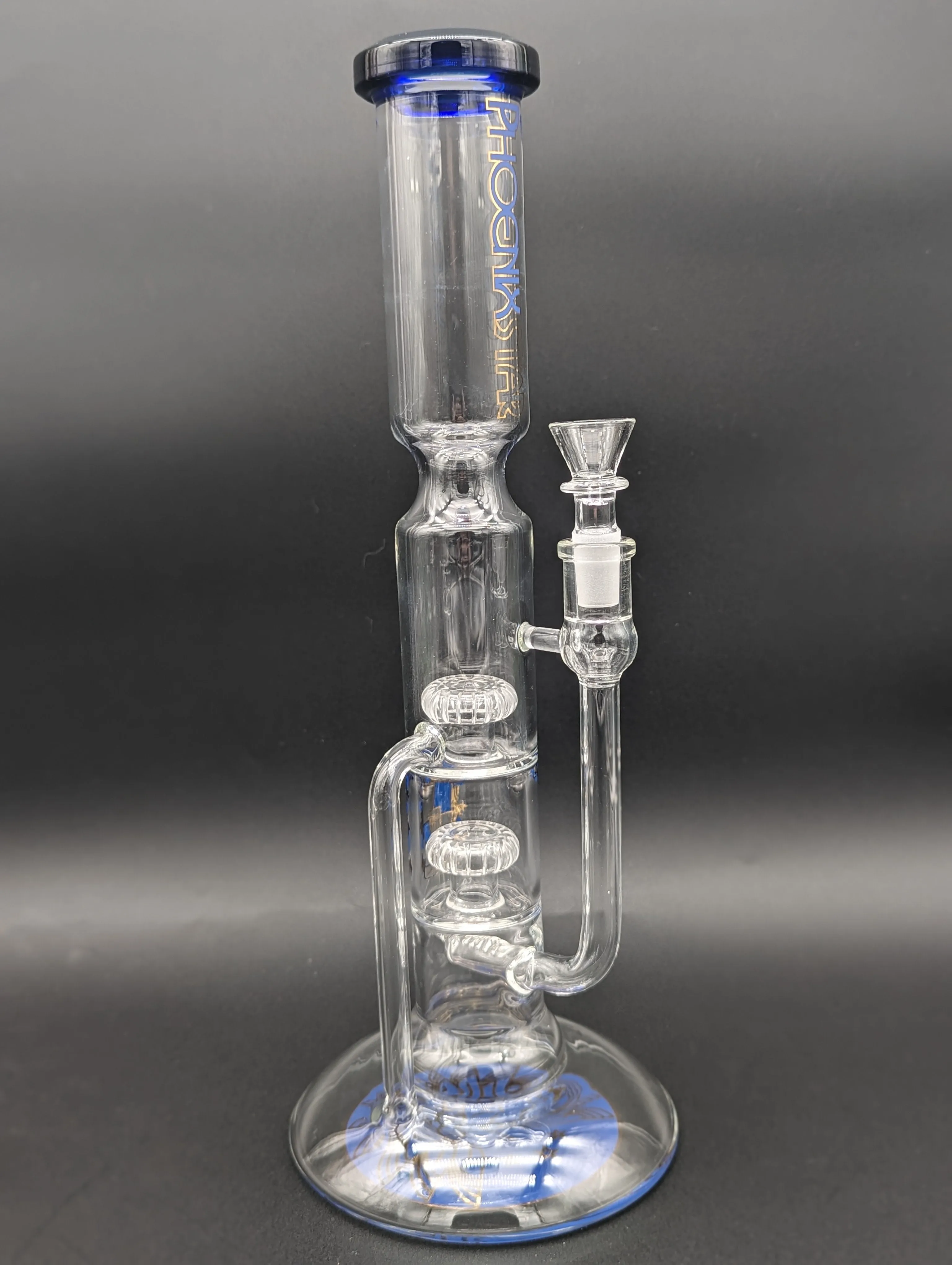 Phoenix Triple Perc Recycler Straight Tube Bong 14