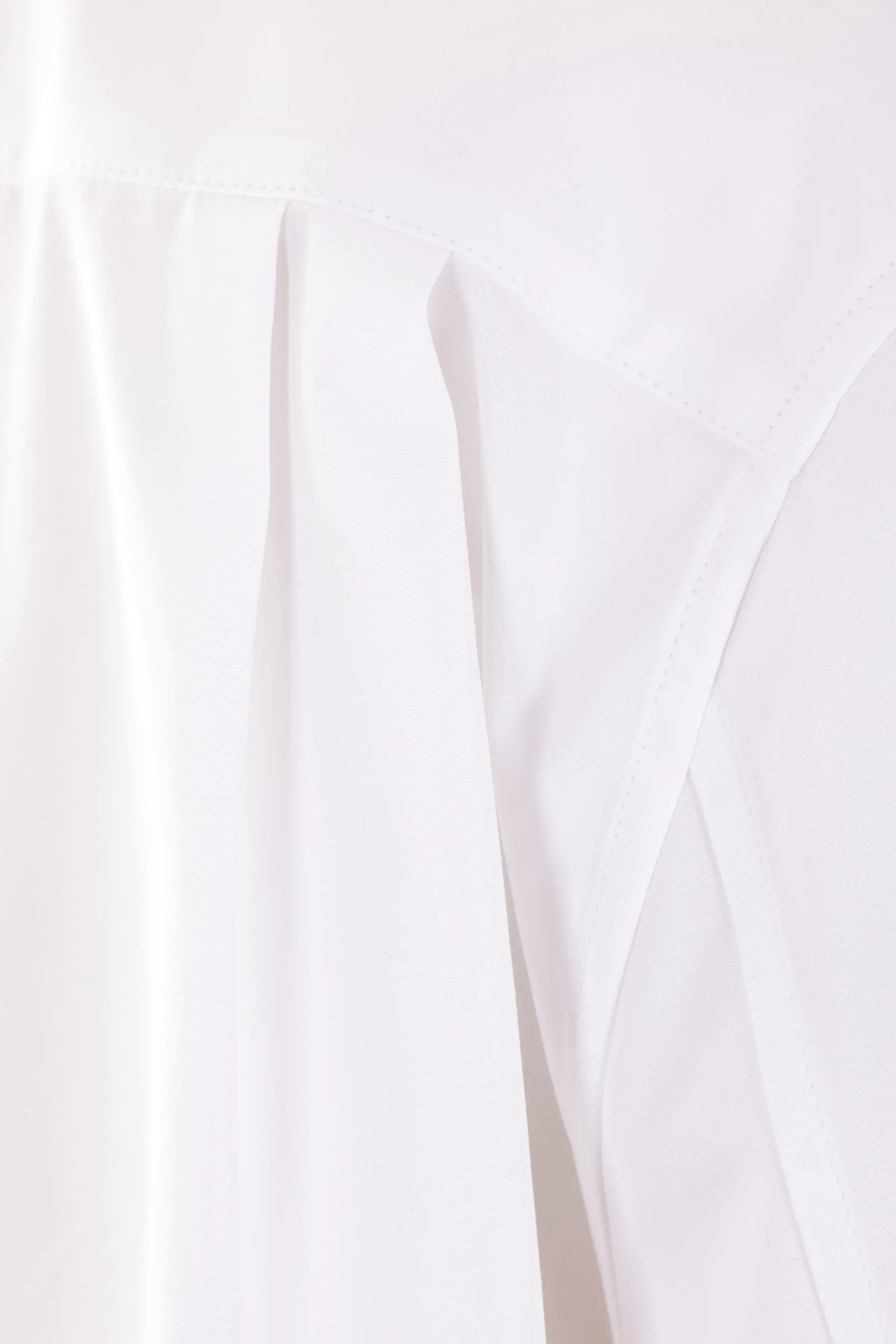 poplin shirt with pleated plastron