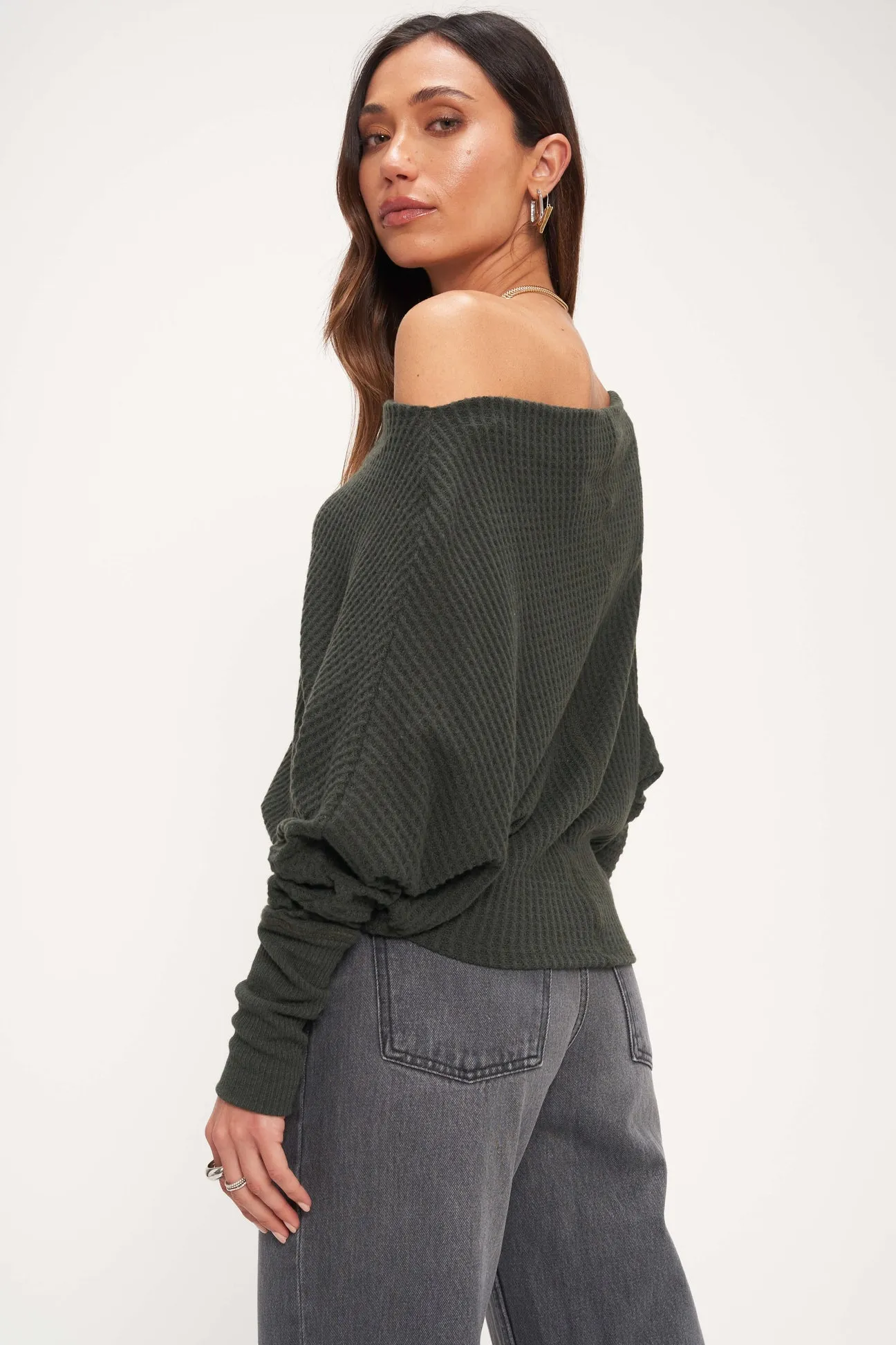 Project Social T Off the Shoulder Cozy Top