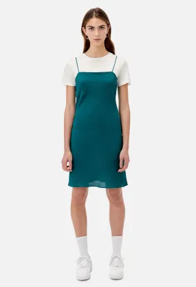 Sienna Silk Slip Dress / Teal