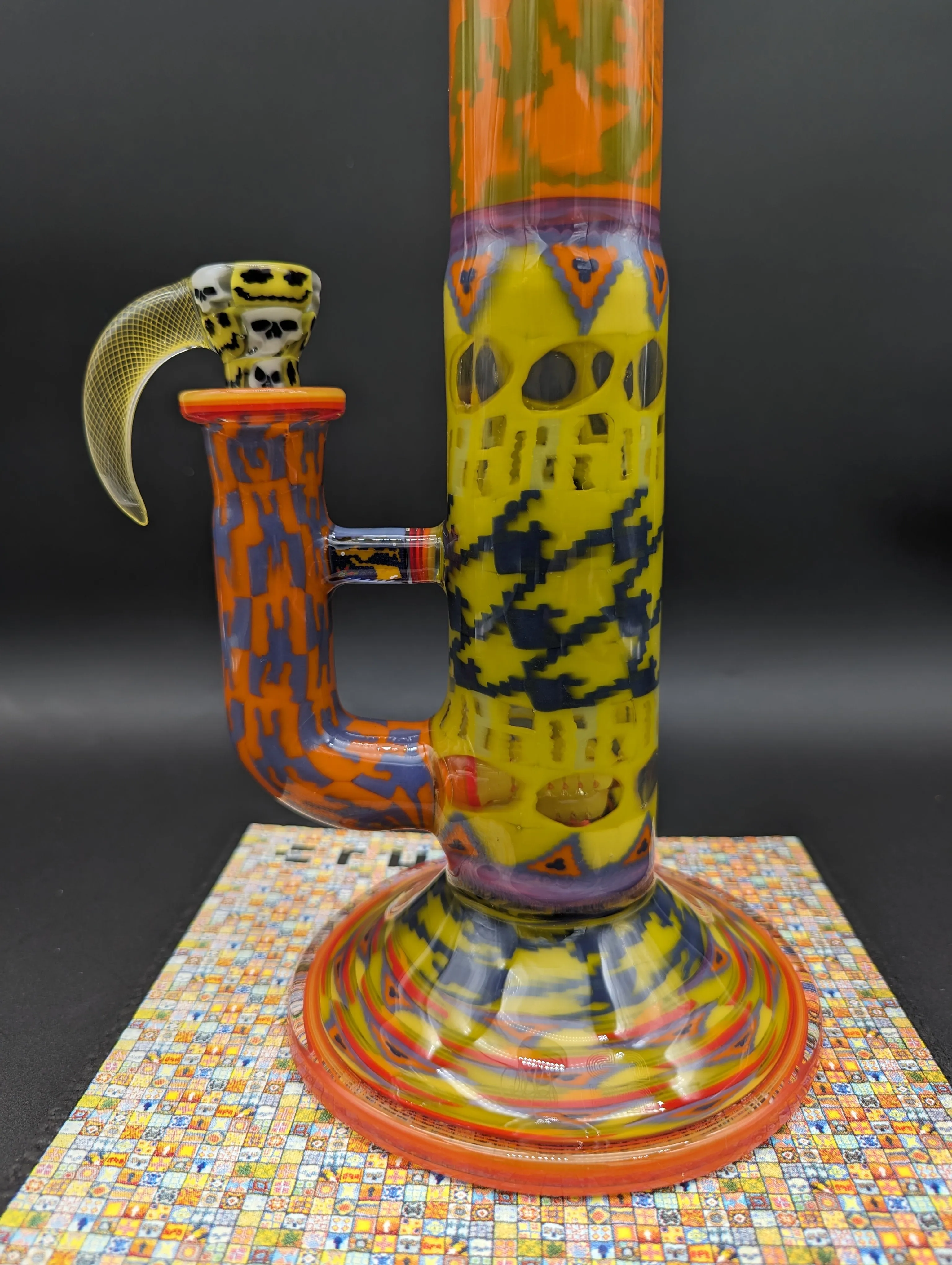 Sovereignty Glass x Crunklestein Fully Worked Straight Tube Bong