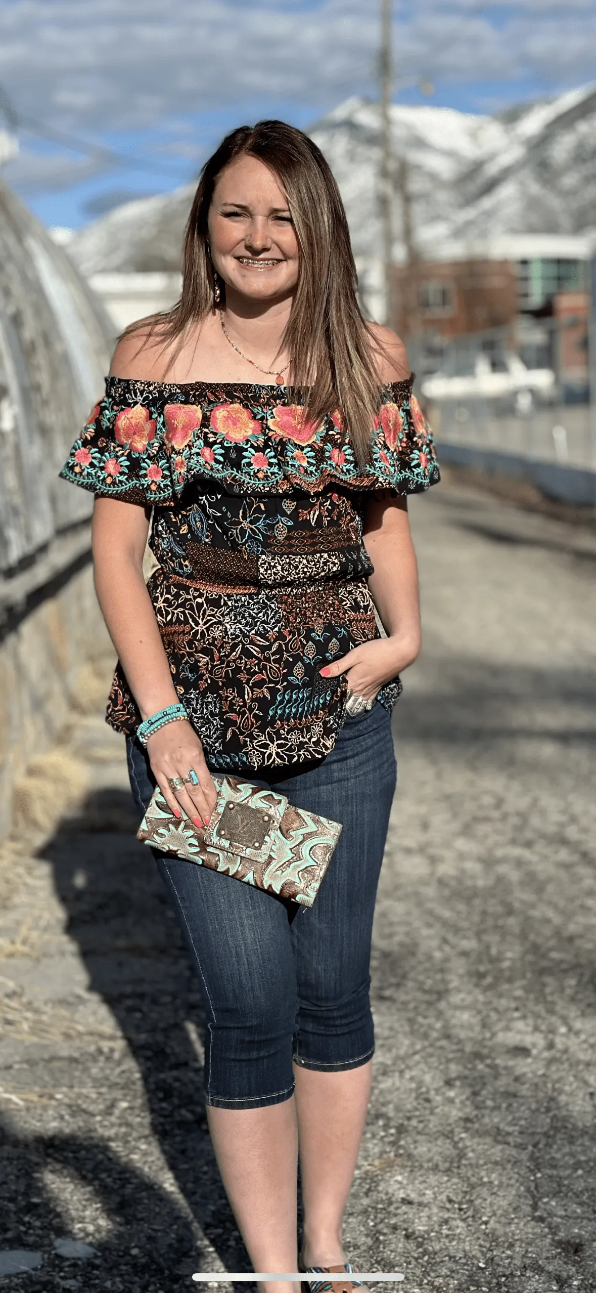 The Cosmo Floral embroidered Top