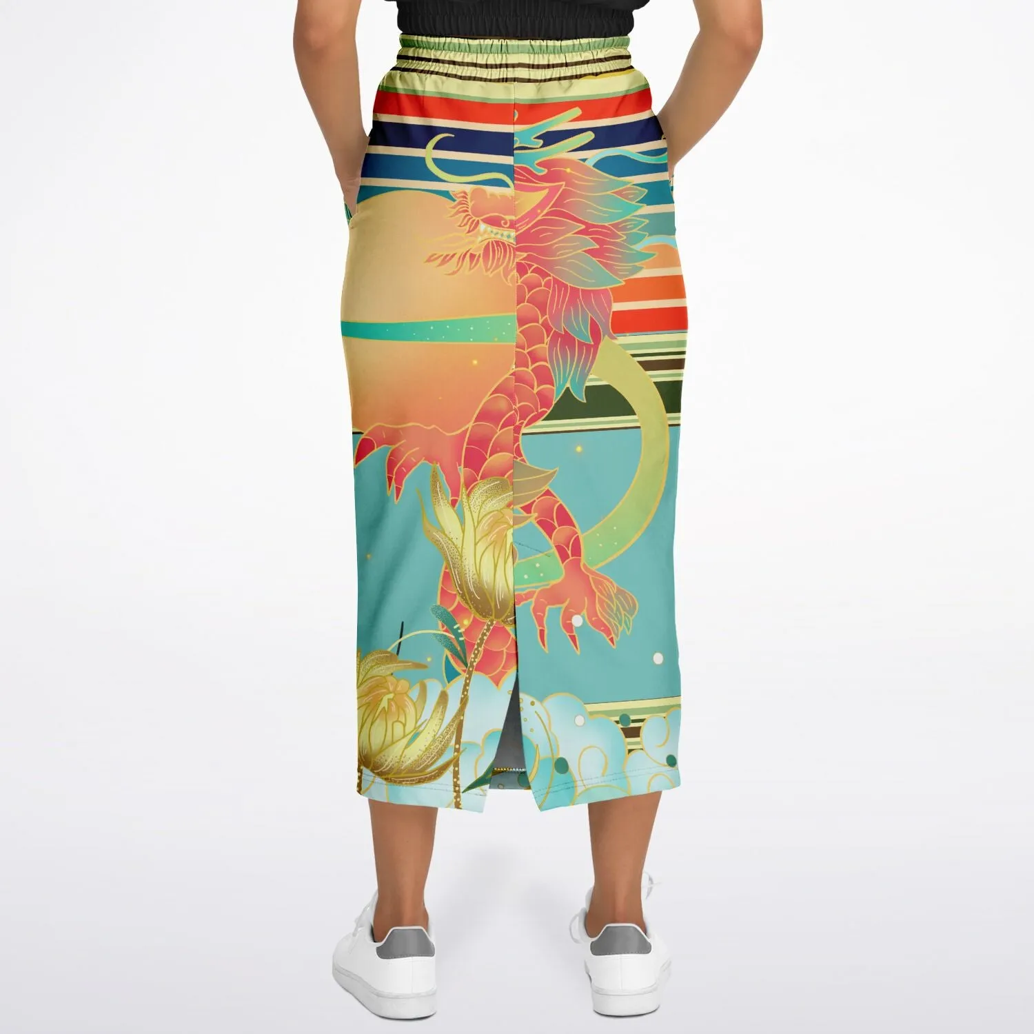 The Koi Dragon Pocket Maxi Skirt