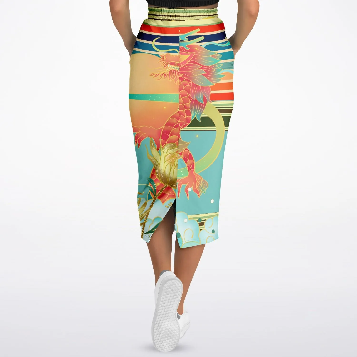 The Koi Dragon Pocket Maxi Skirt